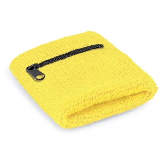 Sweat Bands with Pocket Yellow